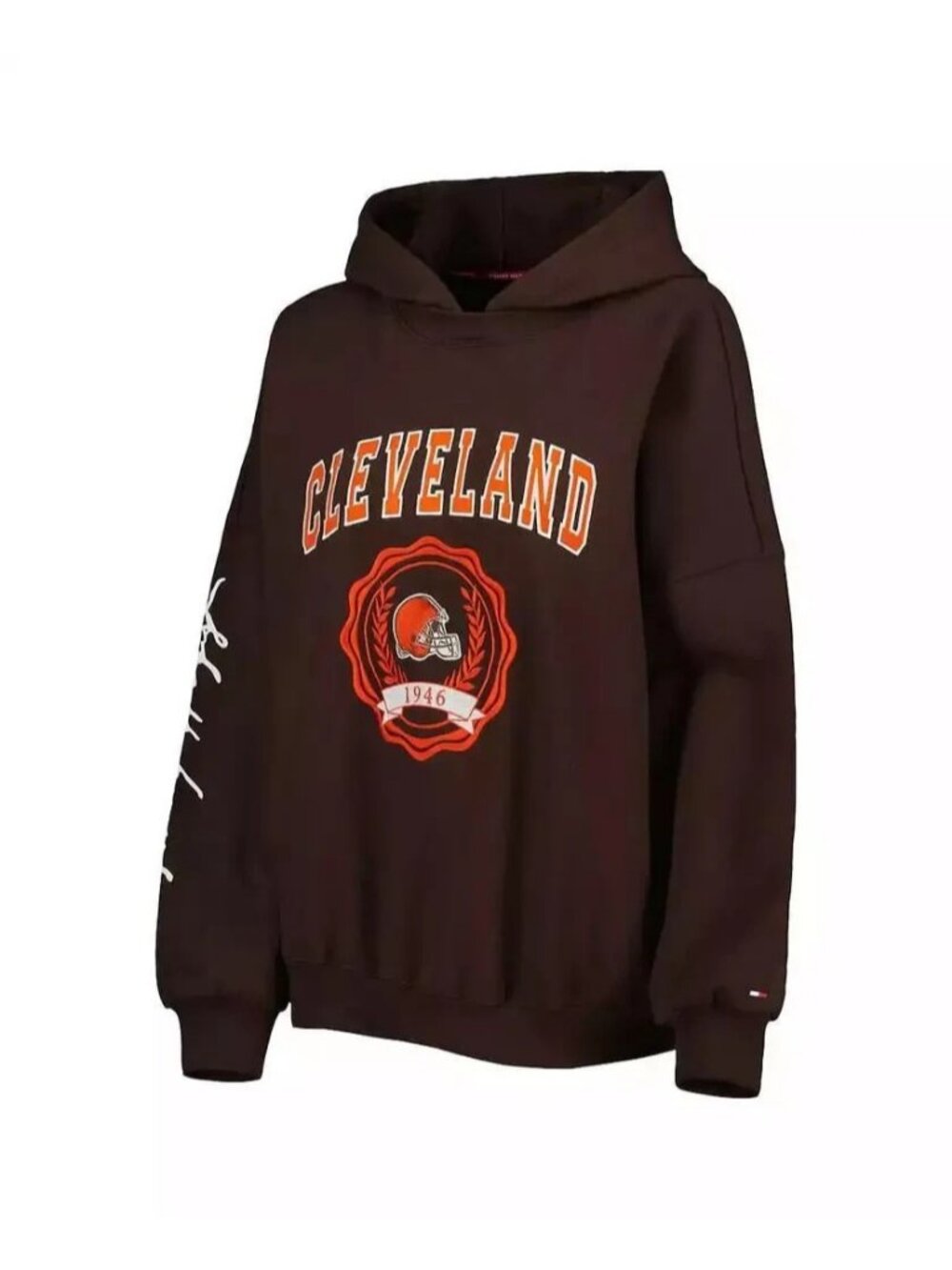 Tommy Hilfiger NFL Cleveland Browns Hoodie Sweater Women's - Picture 2 of 5